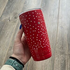 David’s Tea Red Polka Dot Travel Mug